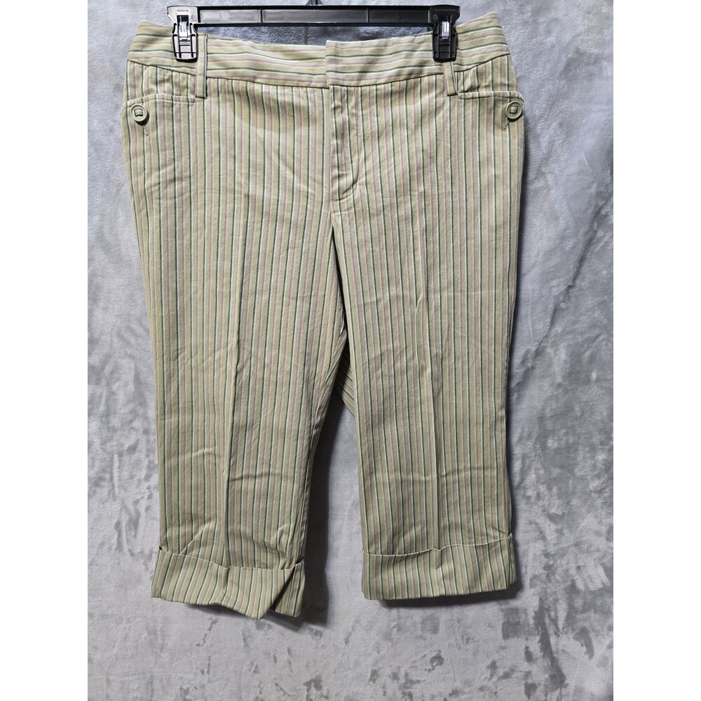 Venezia Lane Bryant Capris Womens Multicolor Stripe 16 Casual Boho Peasant